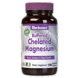 Buffered Chelated Magnesium 200mg, 120 Vegetable Capsules, by Bluebonnet