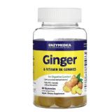 Enzymedica, Ginger & Vitamin B6, Lemon Ginger, 60 Gummies