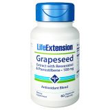Grapeseed Extract with Resveratrol and Pterostilbene 100 mg 60 Vegetarian Capsules