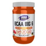 BCAA Big 6 Powder, Watermelon Flavor - 600 g (21.16 oz), by NOW Sports
