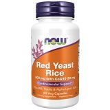 Red Yeast Rice 600 mg with CoQ10 30 mg, 60 Veg Capsules, by NOW