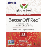 Better Off Red, Roobios With a Vanilla-Citrus Blush, Caffeine-Free, 24 Tea Bags, 1.7 oz (48 g) by NOW
