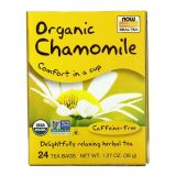 Organic Real Tea - Chamomile - Caffeine Free 24 Tea Bags by NOW Foods