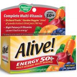 Alive! Energy 50+ Multi-Vitamin Multi-Mineral Once Daily 60 Tablets