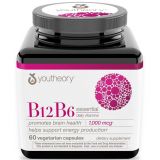 B12 B6, Essential Daily Vitamins, 1,000 mcg, 60 Vegetarian Capsules